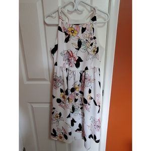 Torrid White Knit Floral Dress - Size 0